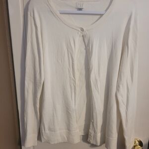 Women's Cream Button-Up Cardigan